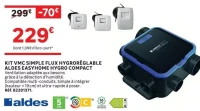 Kit VMC simple flux hygroréglable Aldes Easyhome Hygro Compact