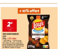 CHIPS SAVEUR BARBECUE LAY'S