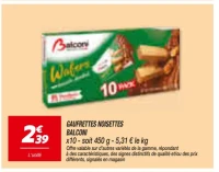 GAUFRETTES NOISETTES BALCONI