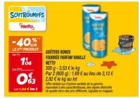 GOÛTERS RONDS FOURRÉS PARFUM VANILLE NETTO