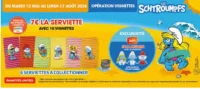 SERVIETTES À COLLECTIONNER LES SCHTROUMPFS