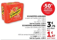 Schweppes Agrumes ou Schweppes Agrumes Zero