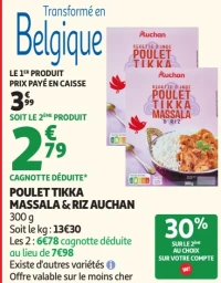 Poulet Tikka Massala & riz Auchan