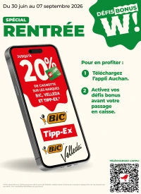 Cagnotte Jusqu'à 20% sur les marques BIC, VELLEDA et TIPP-EX