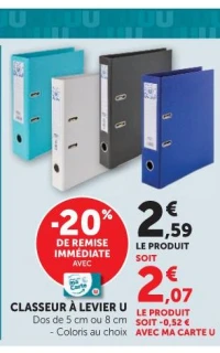 Classeur à levier U