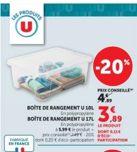 U BOÎTE DE RANGEMENT U 10L