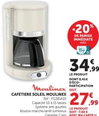 Moulinex Cafetiere Soleil Moulinex