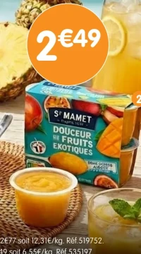 Purée fruits exotiques SAINT MAMET