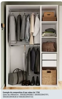 Dressing modulable - Exemple de composition d'une valeur de 170€