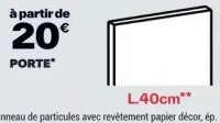 Porte Cooke & Lewis Cicero L.40cm
