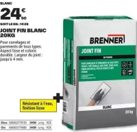 Joint fin blanc Brenner 20kg