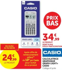 CALCULATRICE GRAPHIQUE GRAPH LIGHT+ CASIO