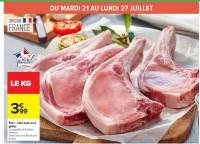 Porc : côte avec os à griller
