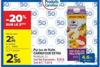Pur jus de fruits CARREFOUR EXTRA Multifruits