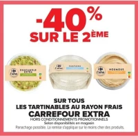 Tartinables au rayon frais Carrefour Extra