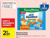 Bâtonnets Surimi FLEURY MICHON Mini moelleux
