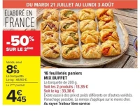 16 feuilletés paniers MIX BUFFET