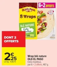 Wrap blé nature OLD EL PASO Extra moelleux