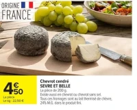 Fromage de chèvre Chevrot cendré SEVRE ET BELLE
