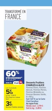 Desserts Fruitiers Charles & Alice