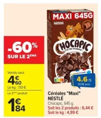 Céréales "Maxi" NESTLÉ Chocapic