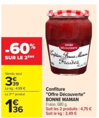 Confiture "Offre Découverte" BONNE MAMAN Fraises