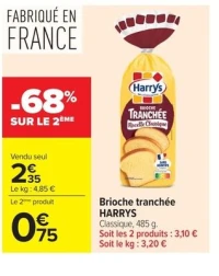 Brioche tranchée HARRYS