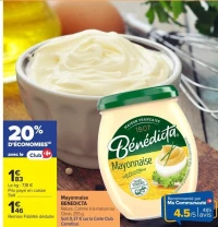 Mayonnaise BENEDICTA Nature, Comme à la maison ou Citron