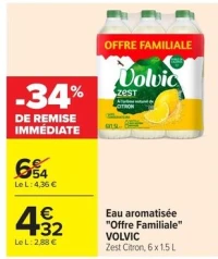 Eau aromatisée "Offre Familiale" VOLVIC Zest Citron