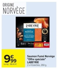 Saumon Fumé Norvège "Offre spéciale" LABEYRIE
