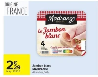 Jambon blanc MADRANGE
