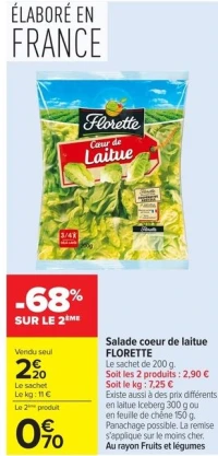 Salade coeur de laitue FLORETTE