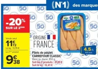Filets de poulet CARREFOUR CLASSIC'