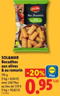 SOL&MAR Bocaditos aux olives & au romarin