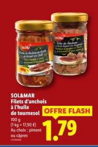 SOL&MAR Filets d'anchois à l'huile de tournesol
