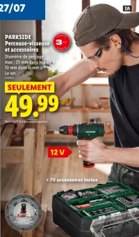 PARKSIDE Perceuse-visseuse et accessoires