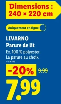 LIVARNO Parure de lit 240 x 220 cm