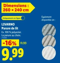 LIVARNO Parure de lit 260 x 240 cm