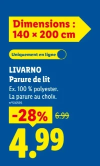 LIVARNO Parure de lit 140 x 200 cm