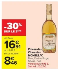 Pineau des Charentes MONRILLAC Blanc, Rosé ou Rouge