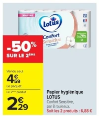 Papier hygiénique LOTUS Confort Sensitive