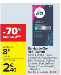 Bandes de Cire VEET EXPERT Corps & Jambes