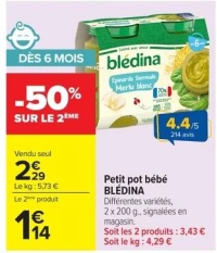 Petit pot bébé Blédina