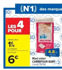 Maxi coton Carrefour Baby