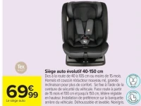 Siège auto évolutif 40-150 cm Tex Baby