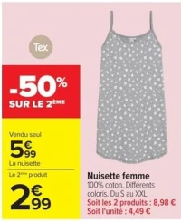 Nuisette femme Tex