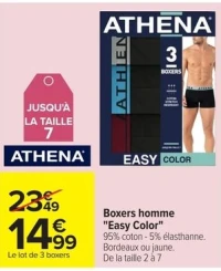 Boxers homme "Easy Color" Athena