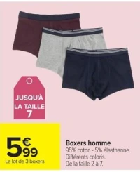 Boxers homme