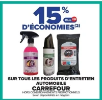 Produits d'entretien automobile Carrefour