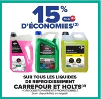 Liquides de refroidissement Carrefour et Holts